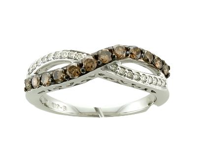 1/2 cts Chocolate Diamond Band Ring in 14K White Gold by Le Vian - BirthStone.com