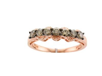 2/3 cts Chocolate Diamond Band Ring in 14K Rose Gold by Le Vian - BirthStone.com