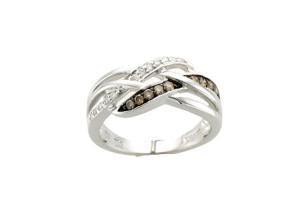 1/4 cts Chocolate Diamond Band Ring in 14K White Gold by Le Vian - BirthStone.com