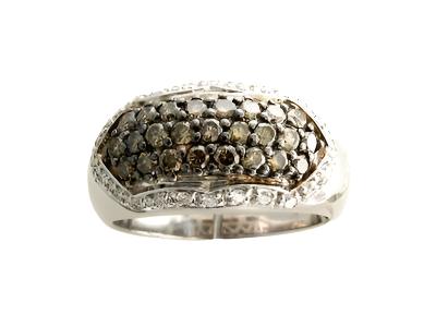 1 1/4 cts Chocolate Diamond Band Ring in 18K White Gold by Le Vian - BirthStone.com