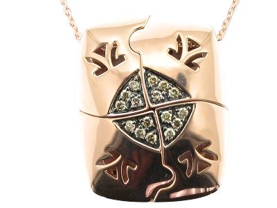 1/4 cts Chocolate Diamond Pendant Necklace in 14K Rose Gold by Le Vian - BirthStone.com