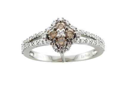 3/8 cts Chocolate Diamond Cocktail Ring in 14K White Gold by Le Vian - BirthStone.com