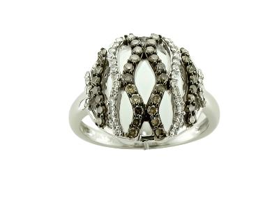 1/2 cts Chocolate Diamond Cocktail Ring in 14K White Gold by Le Vian - BirthStone.com