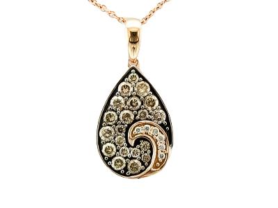 1/2 cts Chocolate Diamond Pendant Necklace in 14K Rose Gold by Le Vian - BirthStone.com