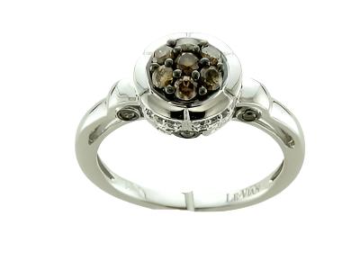 1/2 cts Chocolate Diamond Cocktail Ring in 14K White Gold by Le Vian - BirthStone.com