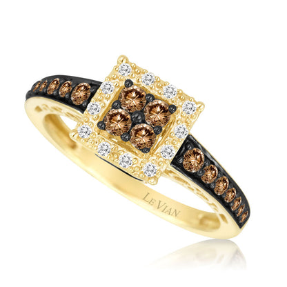 14K YELLOW GOLD DIAMOND  RING