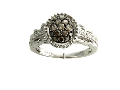 1/2 cts Chocolate Diamond Cocktail Ring in 14K White Gold by Le Vian - BirthStone.com