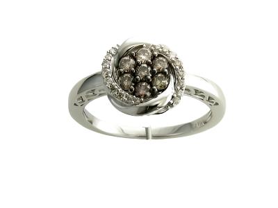 3/8 cts Chocolate Diamond Cocktail Ring in 14K White Gold by Le Vian - BirthStone.com