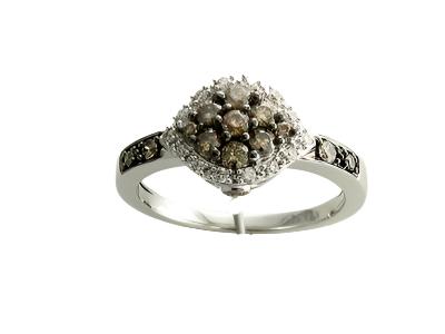 1/2 cts Chocolate Diamond Cocktail Ring in 14K White Gold by Le Vian - BirthStone.com