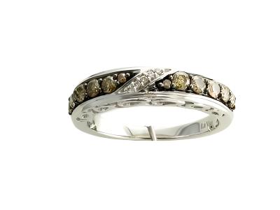 1/2 cts Chocolate Diamond Band Ring in 14K White Gold by Le Vian - BirthStone.com