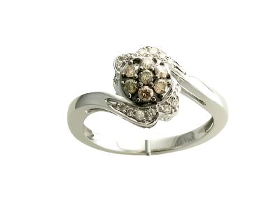 1/4 cts Chocolate Diamond Cocktail Ring in 14K White Gold by Le Vian - BirthStone.com