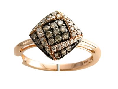 3/8 cts Chocolate Diamond Cocktail Ring in 14K Rose Gold by Le Vian - BirthStone.com