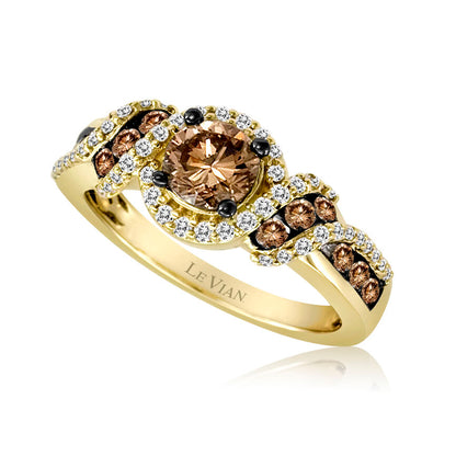 14K YELLOW GOLD DIAMOND  RING