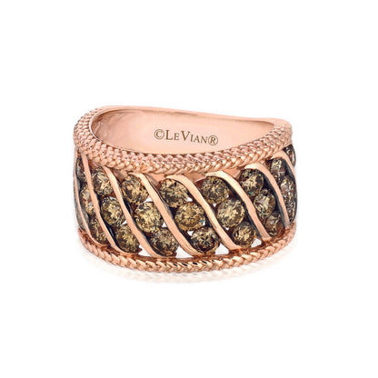 Le Vian Grand Sample Sale Ring featuring Chocolate Diamonds set in 14K Strawberry Gold - BirthStone.com