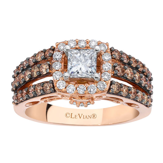 Le Vian Grand Sample Sale Ring featuring Vanilla Diamonds, Chocolate Diamonds set in 14K Two Tone Gold - BirthStone.com