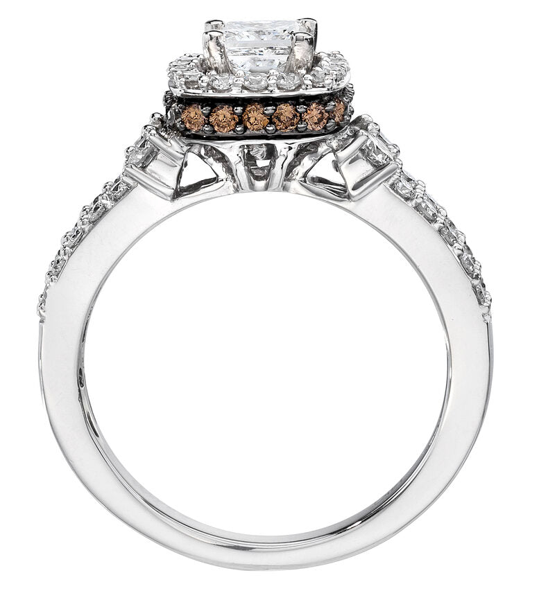 Le Vian Grand Sample Sale Ring featuring Vanilla Diamonds, Chocolate Diamonds set in 14K Vanilla Gold - BirthStone.com