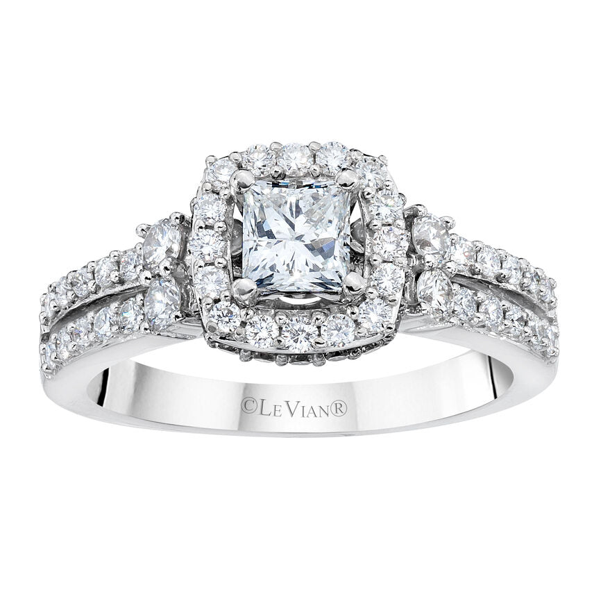 Le Vian Grand Sample Sale Ring featuring Vanilla Diamonds, Chocolate Diamonds set in 14K Vanilla Gold - BirthStone.com