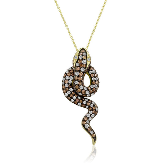 Le Vian Sample Sale Pendant featuring Chocolate Diamonds, Vanilla Diamonds set in 14K Yellow Gold - BirthStone.com