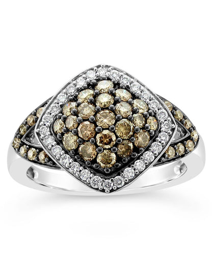 Le Vian Sample Sale Ring featuring Chocolate Diamonds, Vanilla Diamonds set in 14K White Gold - BirthStone.com