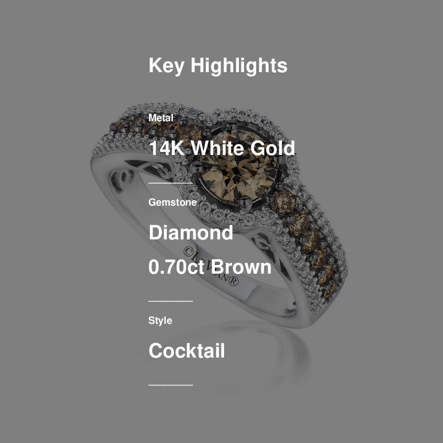 Le Vian Sample Sale Ring featuring Chocolate Diamonds, Vanilla Diamonds set in 14K White Gold