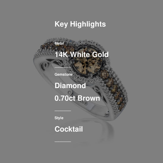 Le Vian Sample Sale Ring featuring Chocolate Diamonds, Vanilla Diamonds set in 14K White Gold