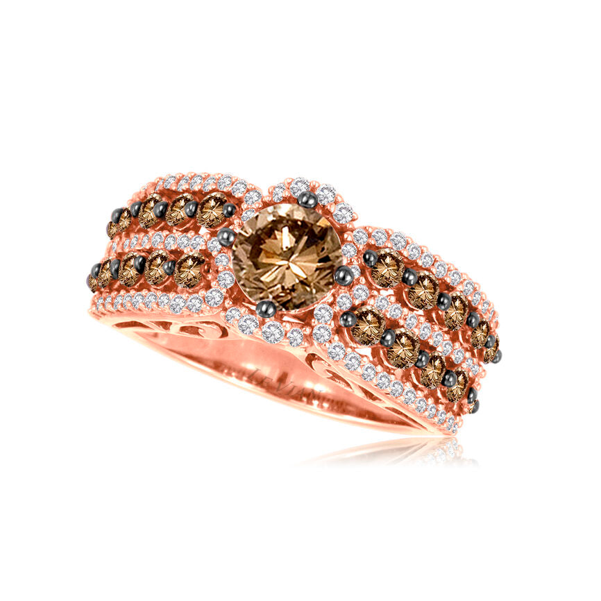 Le Vian Chocolatier Ring featuring Chocolate Diamonds, Vanilla Diamonds set in 14K Yellow Gold - BirthStone.com