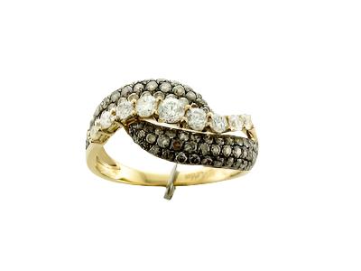 Le Vian Grand Sample Sale Ring featuring Vanilla Diamonds, Chocolate Diamonds set in 14K Yellow Gold - BirthStone.com