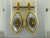 SILVER 925  GOLD MOTHER OF PEARL, CITRINE, GREEN S