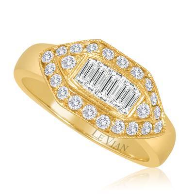 14K YELLOW GOLD DIAMOND  RING