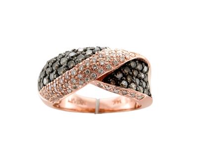 Le Vian Grand Sample Sale Ring featuring Chocolate Diamonds, Vanilla Diamonds set in 14K Rose Gold - BirthStone.com