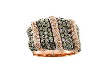 Le Vian Grand Sample Sale Ring featuring Chocolate Diamonds, Vanilla Diamonds set in 14K Rose Gold - BirthStone.com