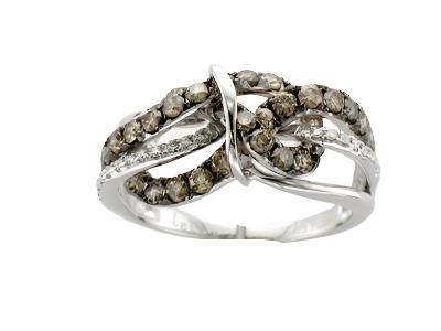 Le Vian Chocolatier Ring featuring Chocolate Diamonds, Vanilla Diamonds set in 14K White Gold - BirthStone.com