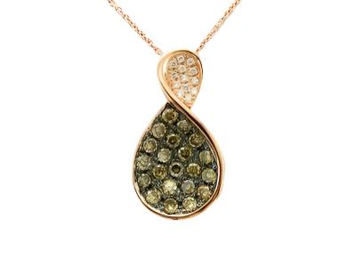 Le Vian Grand Sample Sale Pendant featuring Chocolate Diamonds, Vanilla Diamonds set in 14K Rose Gold - BirthStone.com