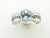Le Vian Ring featuring Sea Blue Aquamarine Chocolate Diamonds, Vanilla Diamonds set in 14K White Gold