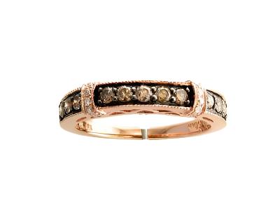 14K STRAWBERRY GOLD DIAMOND  RING