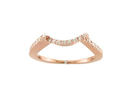 14K STRAWBERRY GOLD DIAMOND  RING