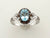 Le Vian Chocolatier Ring featuring Sea Blue Aquamarine Chocolate Diamonds, Vanilla Diamonds set in 14K White Gold