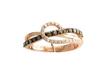 14K STRAWBERRY GOLD DIAMOND  RING