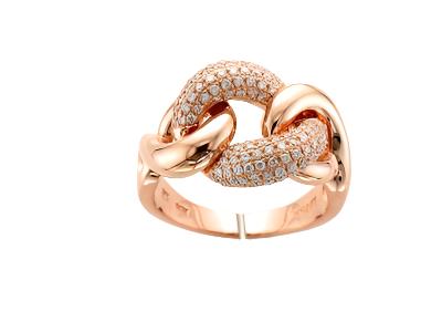 14K STRAWBERRY GOLD DIAMOND  RING