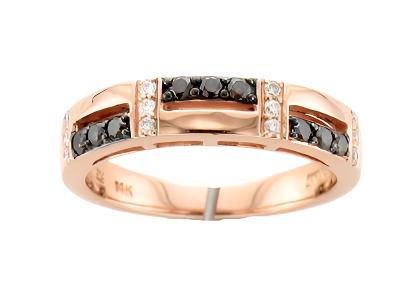 14K STRAWBERRY GOLD DIAMOND  RING