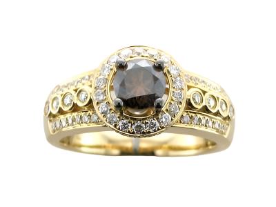 18K YELLOW GOLD DIAMOND  RING