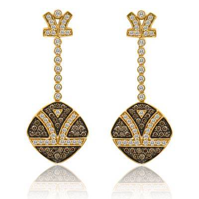 14K STRAWBERRY GOLD DIAMOND  EARRINGS