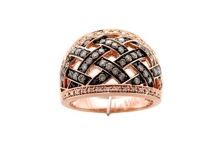 14K STRAWBERRY GOLD DIAMOND  RING