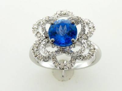 Le Vian Ring featuring Blueberry Tanzanite Vanilla Diamonds set in 14K White Gold