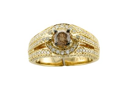 Le Vian Grand Sample Sale Ring featuring Chocolate Diamonds, Vanilla Diamonds set in 14K Yellow Gold - BirthStone.com