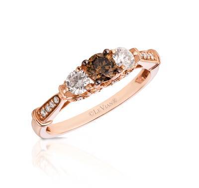 14K STRAWBERRY GOLD DIAMOND  RING