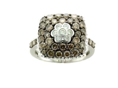 Le Vian Grand Sample Sale Ring featuring Chocolate Diamonds, Vanilla Diamonds set in 14K White Gold - BirthStone.com