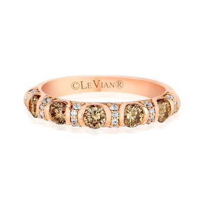 14K STRAWBERRY GOLD DIAMOND  RING