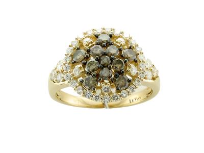 Le Vian Grand Sample Sale Ring featuring Chocolate Diamonds, Vanilla Diamonds set in 14K Yellow Gold - BirthStone.com