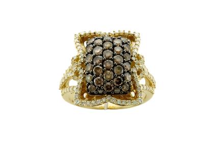 Le Vian Grand Sample Sale Ring featuring Chocolate Diamonds, Vanilla Diamonds set in 14K Yellow Gold - BirthStone.com